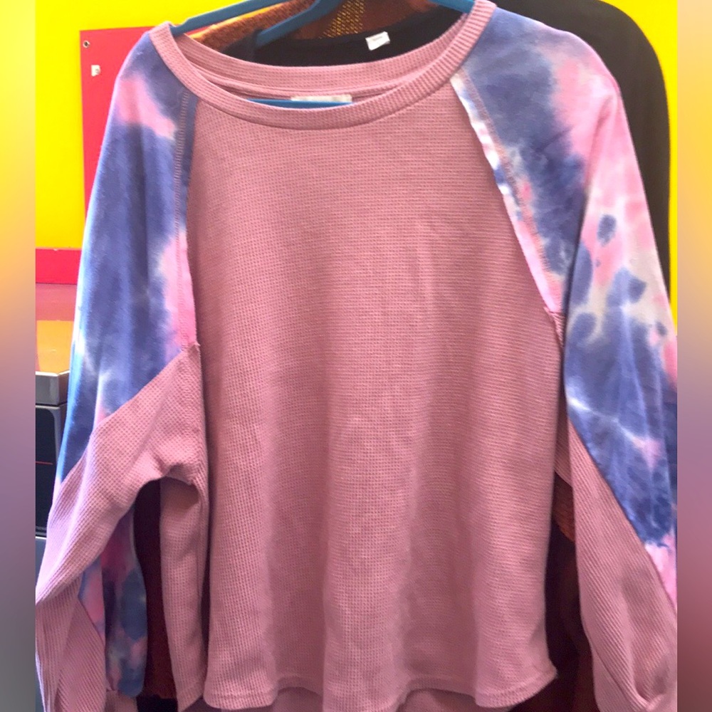 💕Umgee sweater//pink//tye dye💕